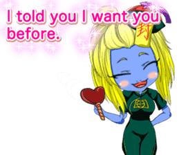 Jiang Shi Girl Sakura Festival English sticker #15715701