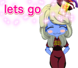 Jiang Shi Girl Sakura Festival English sticker #15715703