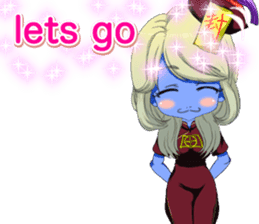 Jiang Shi Girl Sakura Festival English sticker #15715703