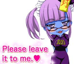 Jiang Shi Girl Sakura Festival English sticker #15715704