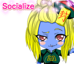 Jiang Shi Girl Sakura Festival English sticker #15715705