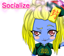 Jiang Shi Girl Sakura Festival English sticker #15715705