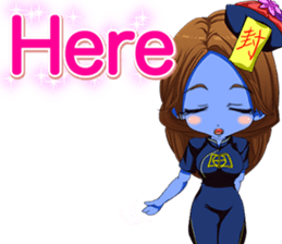 Jiang Shi Girl Sakura Festival English sticker #15715706