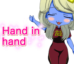 Jiang Shi Girl Sakura Festival English sticker #15715707