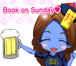 Jiang Shi Girl Sakura Festival English sticker #15715710