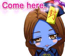 Jiang Shi Girl Sakura Festival English sticker #15715718