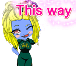 Jiang Shi Girl Sakura Festival English sticker #15715721