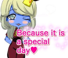 Jiang Shi Girl Sakura Festival English sticker #15715727