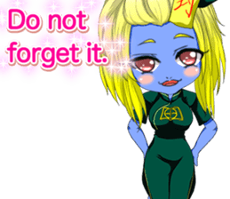 Jiang Shi Girl Sakura Festival English sticker #15715729