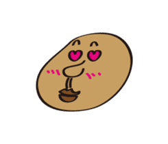 The heart and mind of potato sticker #15716047