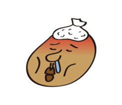 The heart and mind of potato sticker #15716048