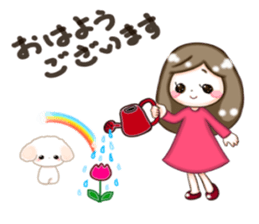 Girls and dogs sticker #15717026