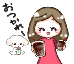 Girls and dogs sticker #15717029