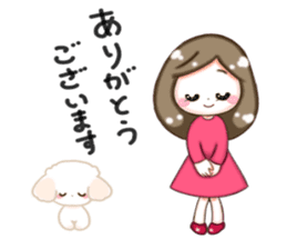 Girls and dogs sticker #15717034