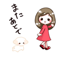 Girls and dogs sticker #15717040