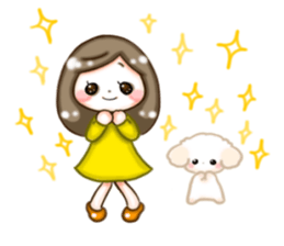Girls and dogs sticker #15717041
