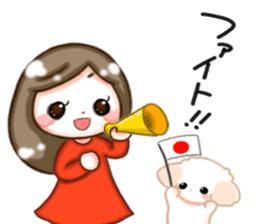 Girls and dogs sticker #15717043