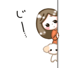 Girls and dogs sticker #15717049