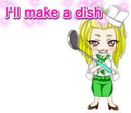 Lovely chefs girl English sticker #15717189