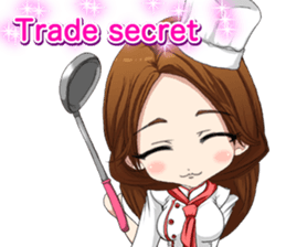 Lovely chefs girl English sticker #15717190