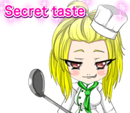 Lovely chefs girl English sticker #15717193