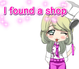 Lovely chefs girl English sticker #15717195