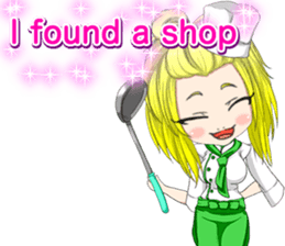 Lovely chefs girl English sticker #15717197