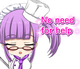 Lovely chefs girl English sticker #15717212