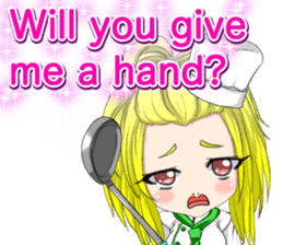 Lovely chefs girl English sticker #15717213