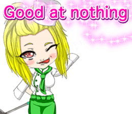 Lovely chefs girl English sticker #15717217