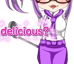 Lovely chefs girl English sticker #15717220
