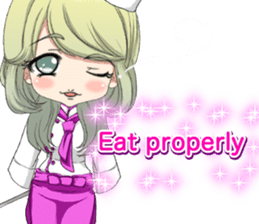 Lovely chefs girl English sticker #15717223
