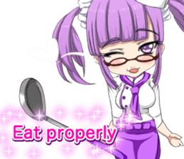 Lovely chefs girl English sticker #15717224
