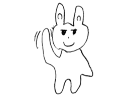 The name of the rabbit is utako sticker #15717474