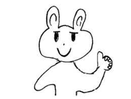 The name of the rabbit is utako sticker #15717485