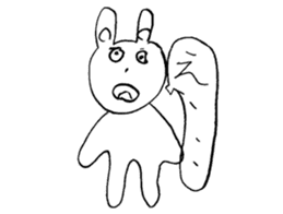 The name of the rabbit is utako sticker #15717488