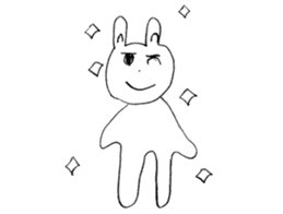 The name of the rabbit is utako sticker #15717493