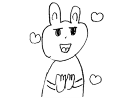 The name of the rabbit is utako sticker #15717494