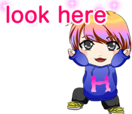 Lovely Hip Hop Baby English sticker #15718722