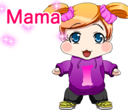 Lovely Hip Hop Baby English sticker #15718735