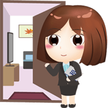Pretty Office worker sticker #15719409