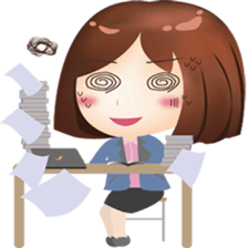 Pretty Office worker sticker #15719416