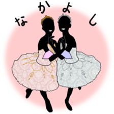 Ballet silhouette Beautifulsticker*act.3 sticker #15720661