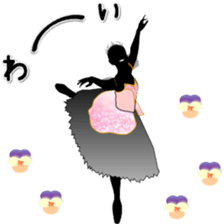 Ballet silhouette Beautifulsticker*act.3 sticker #15720669