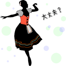 Ballet silhouette Beautifulsticker*act.3 sticker #15720670