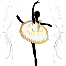Ballet silhouette Beautifulsticker*act.3 sticker #15720681