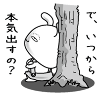 Rabbit of a natural face sticker #15720783