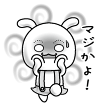 Rabbit of a natural face sticker #15720787