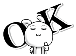 Rabbit of a natural face sticker #15720789