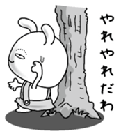 Rabbit of a natural face sticker #15720797